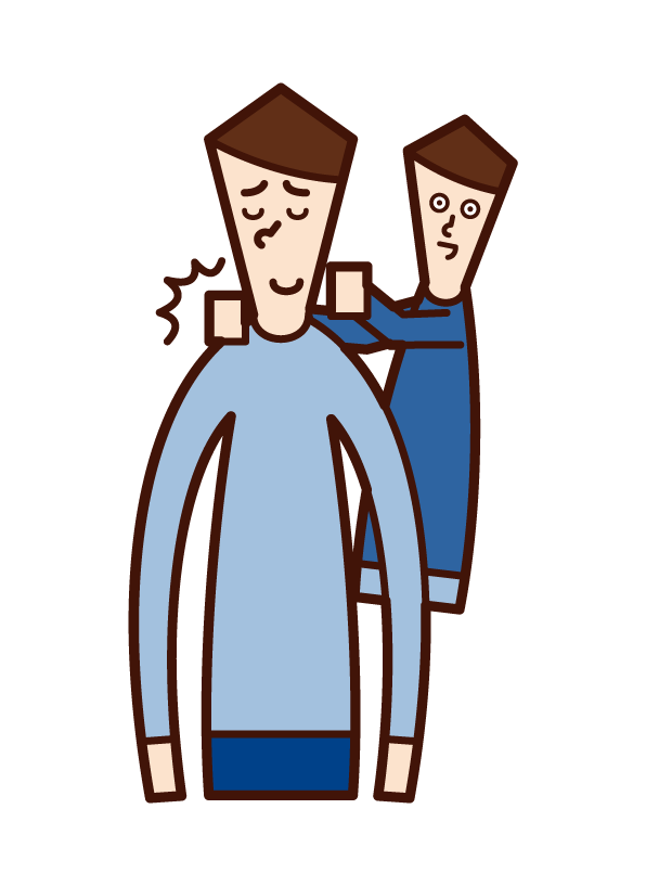 Illustration of a person (male) who serves, accepts, and provides guidance