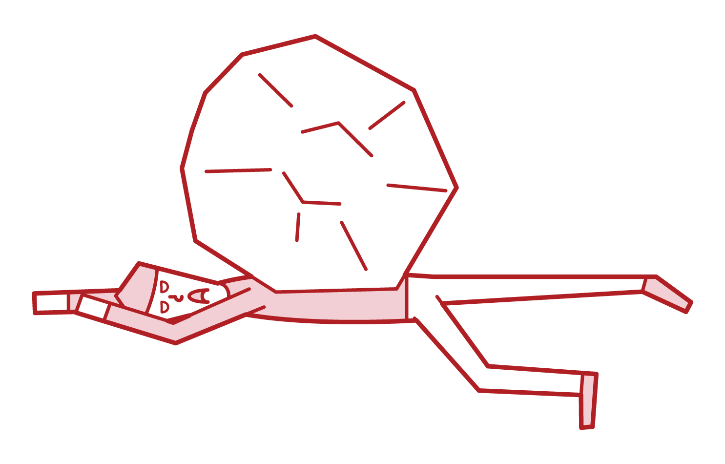 Illustration of a person (male) crushed by pressure