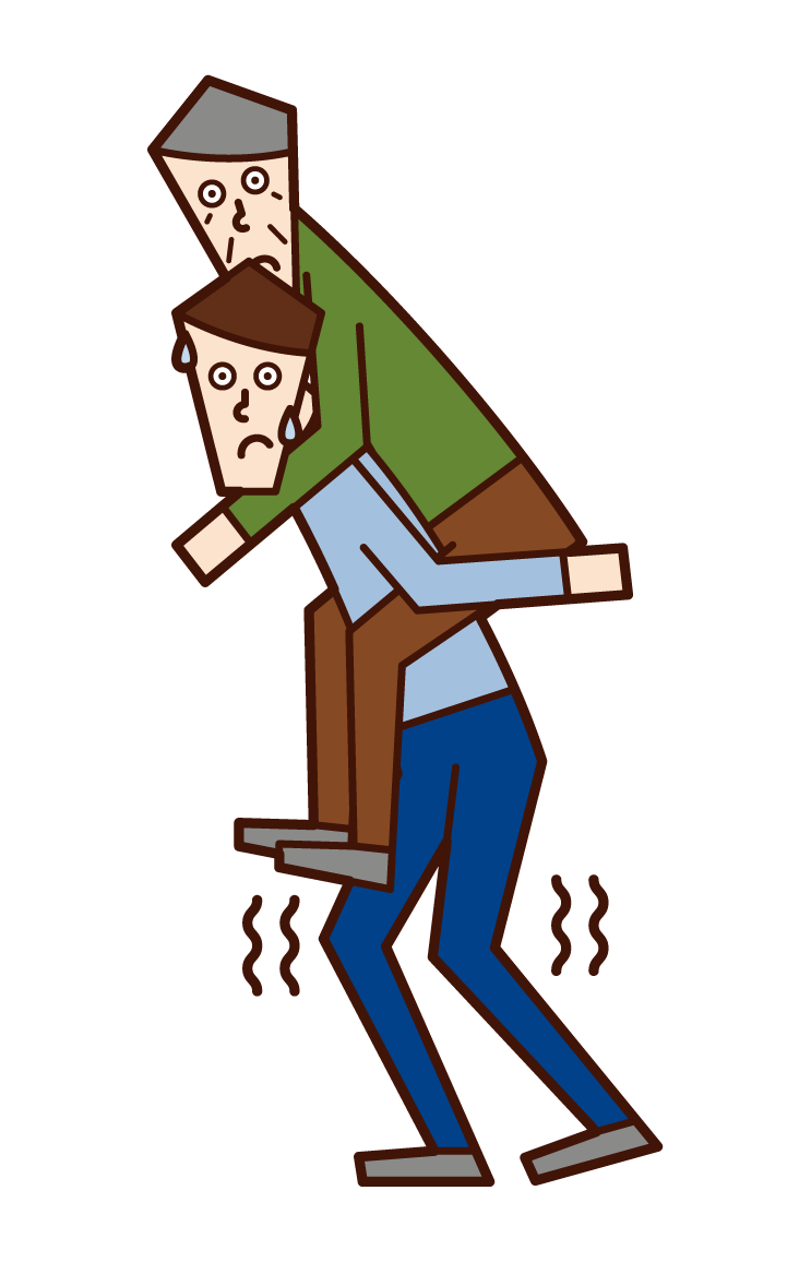 Illustration of a person (male) crushed by pressure