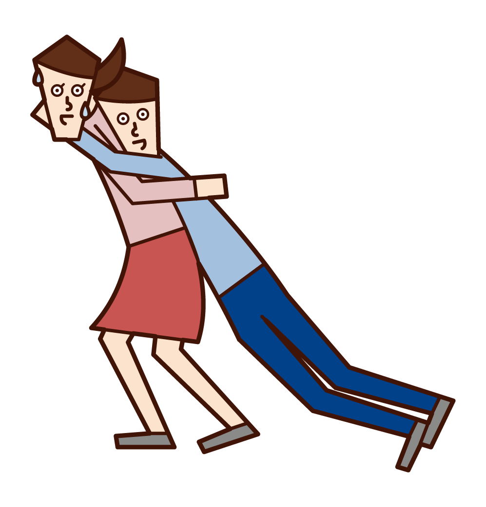 Illustration of a couple with rotten edges