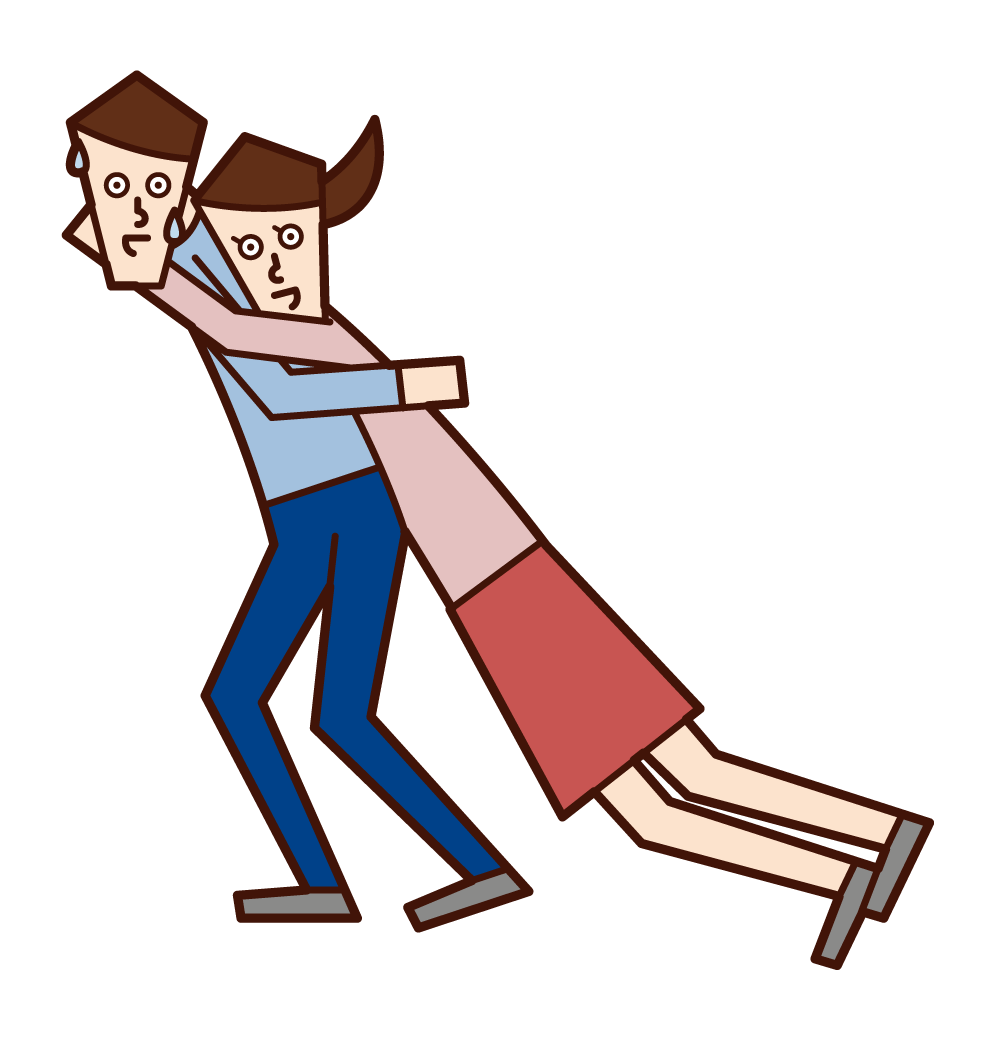 Illustration of a couple with rotten edges