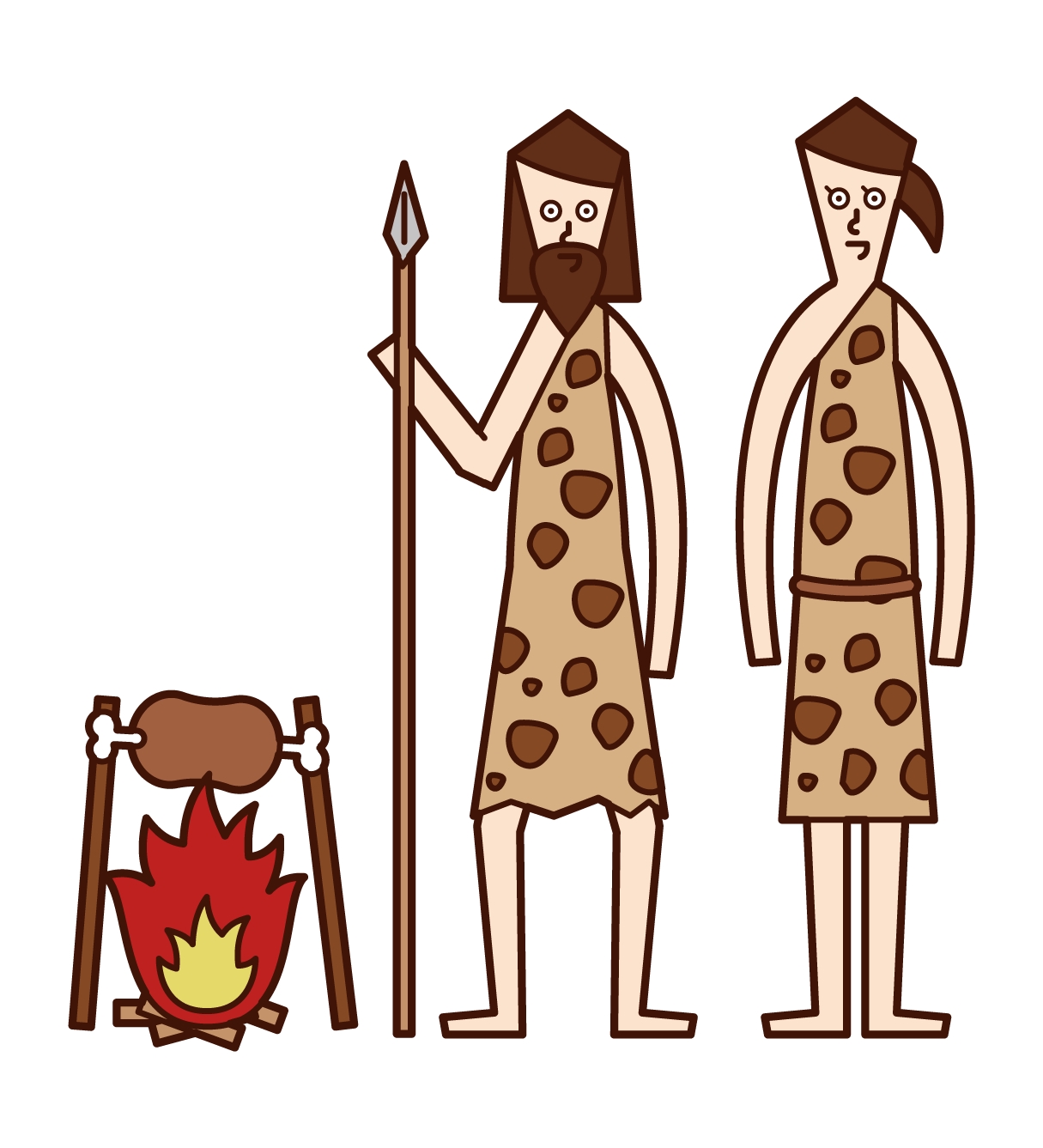 Illustration of a primitive couple
