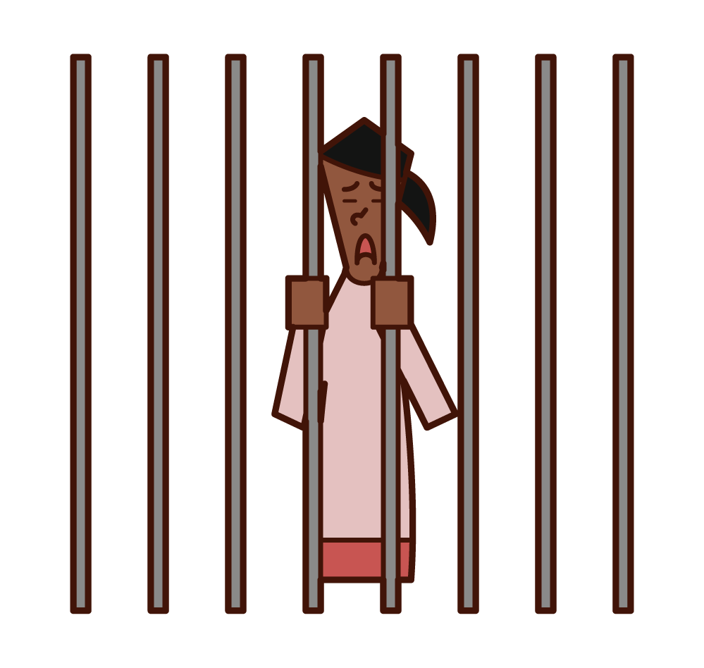 감옥에 갇힌 여성의 그림