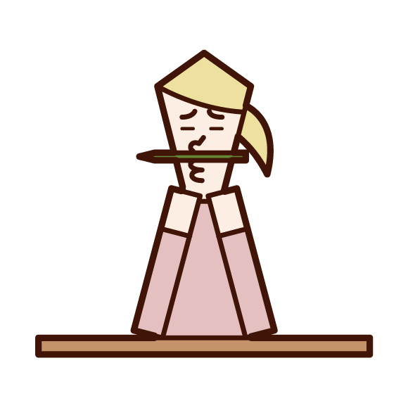 Illustration of a woman who thinks