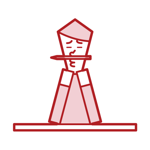 Illustration of a person (male) who thinks
