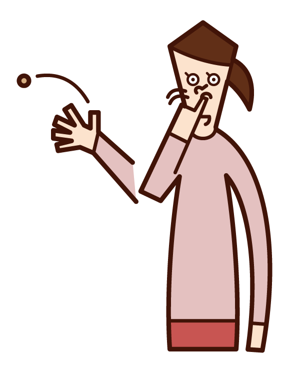 Illustration of a person (female) who calls out