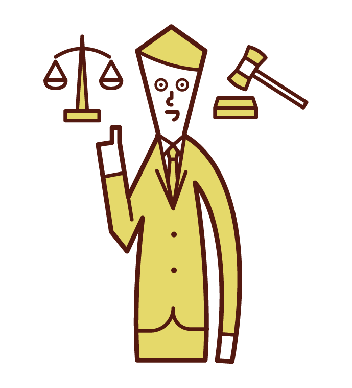 변호사 (남성)의 변호에 대한 그림