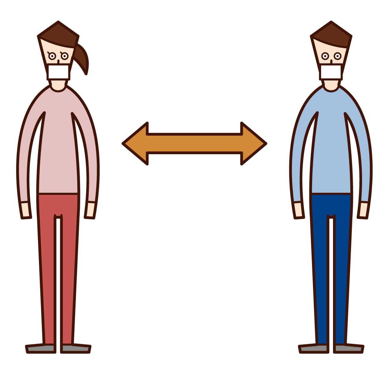 Social Distance Illustration