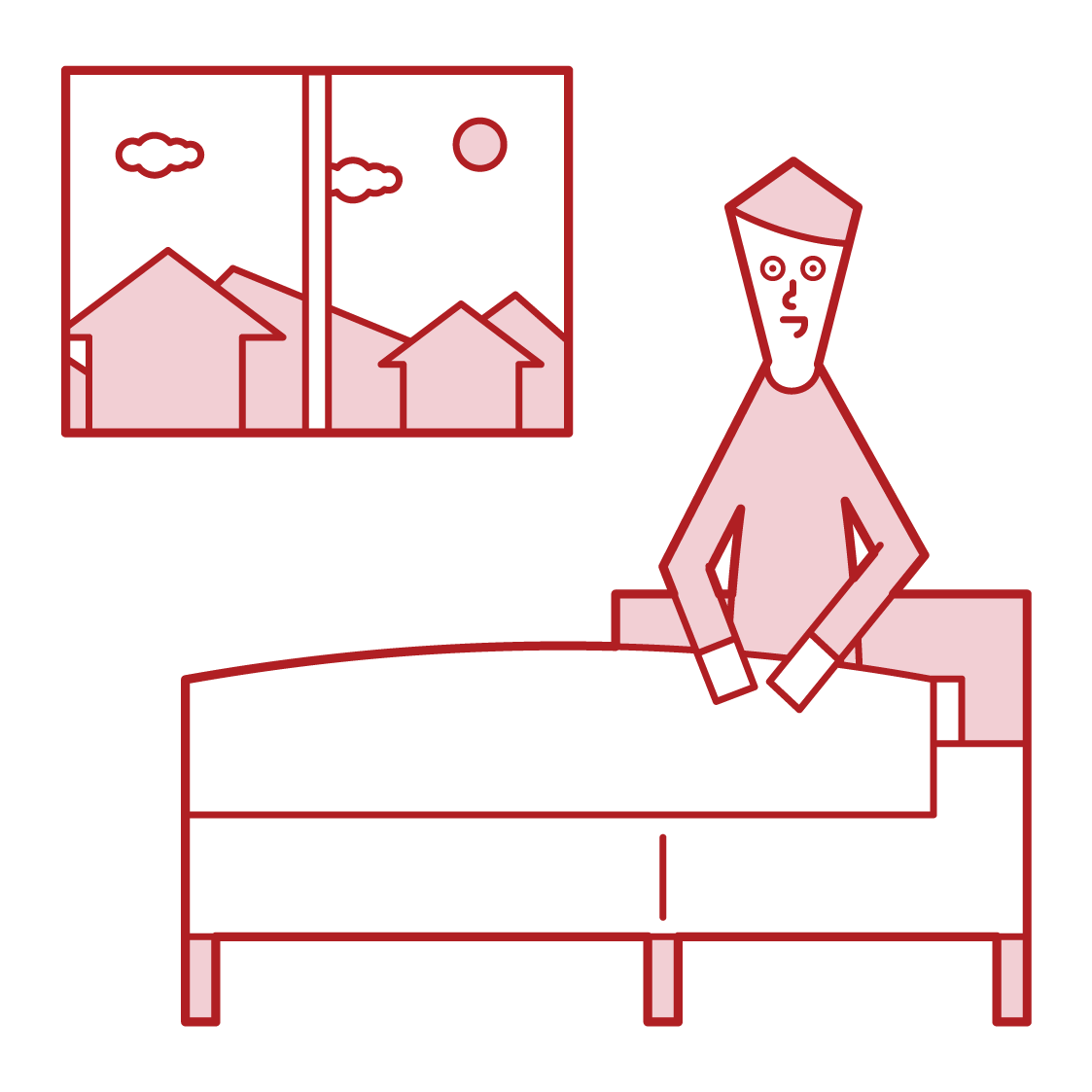 Illustration of a man getting up