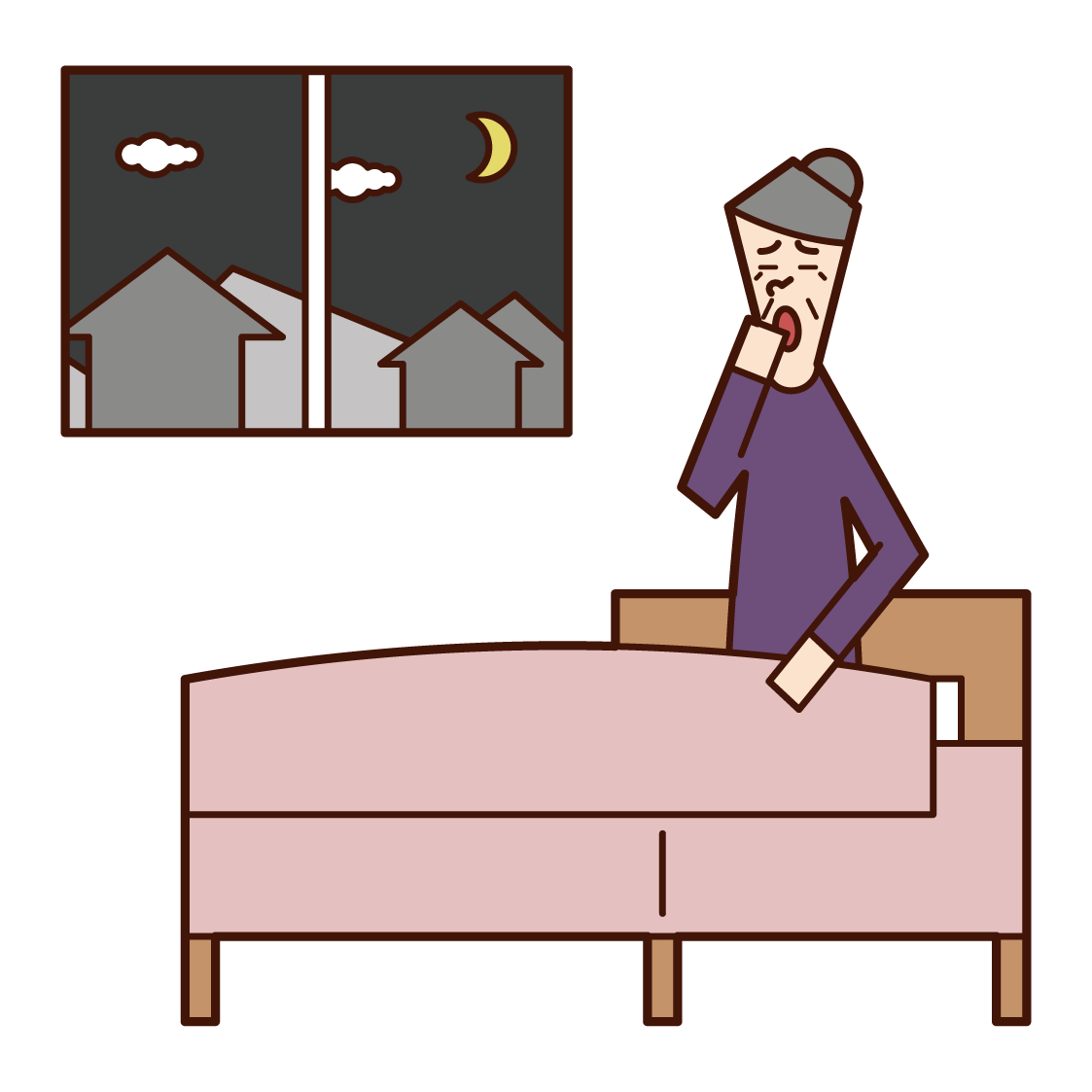 Illustration of a man getting up