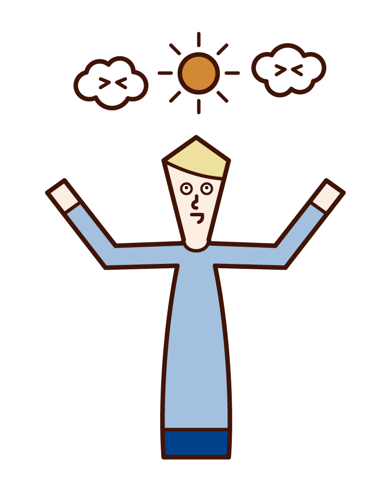 Illustration of a sunny man (male)