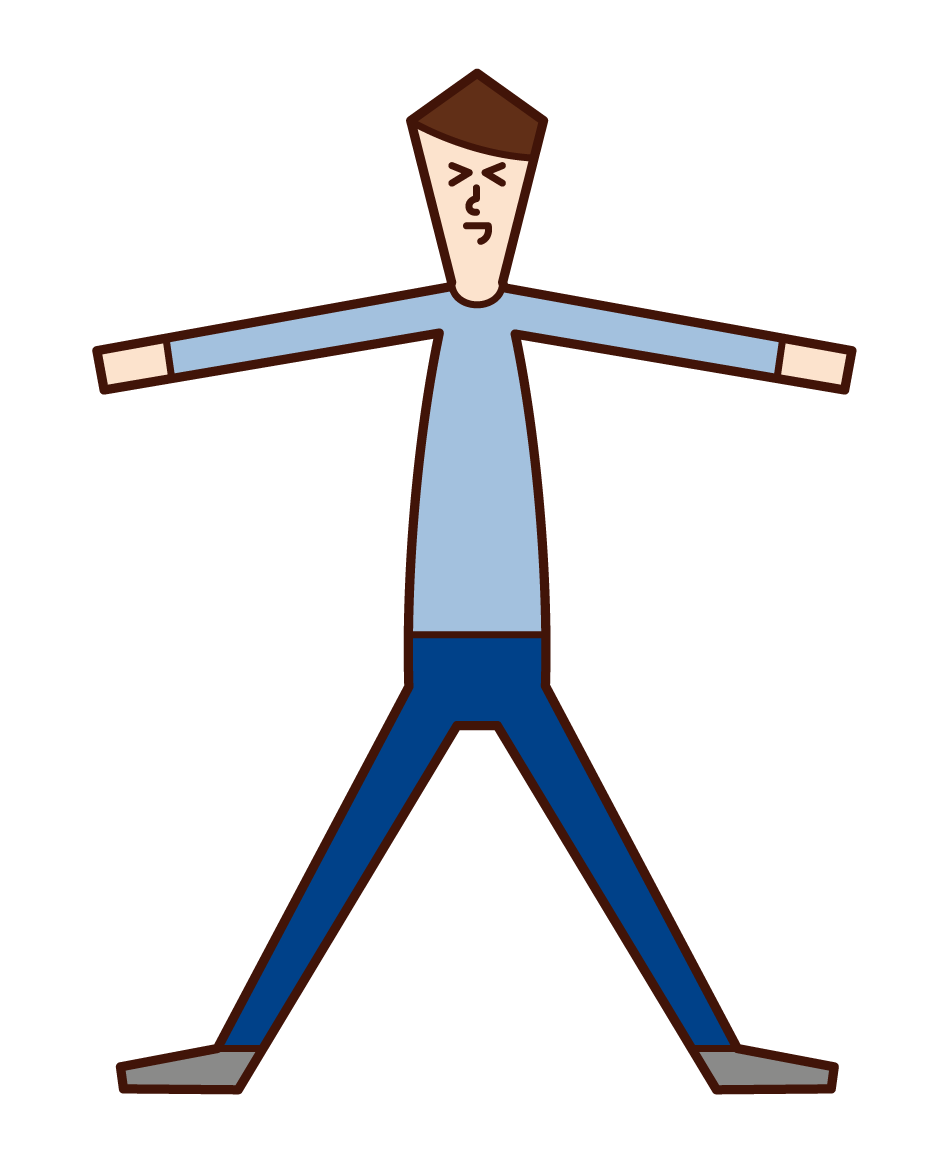 Illustration of a sunny man (male)