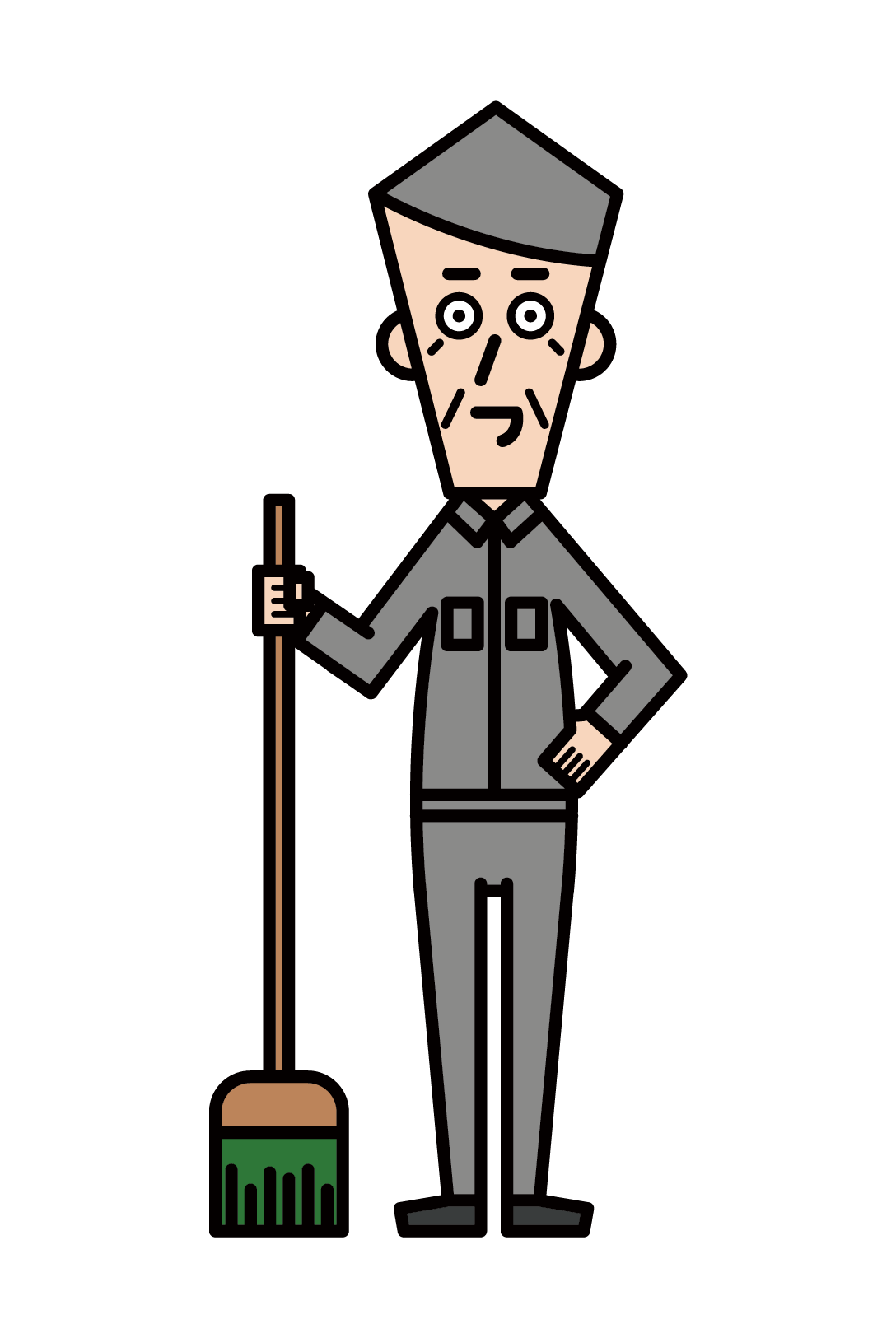 Illustration of a condominium manager (male)