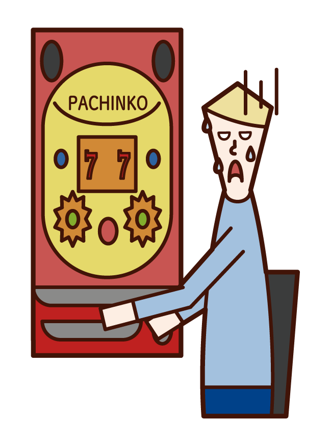 파칭코 도박 패자 (남성)의 그림