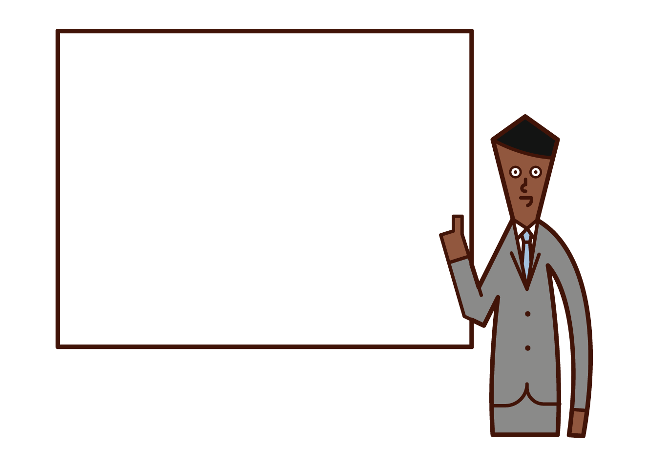 Illustrations of briefings and seminar lecturers (men)