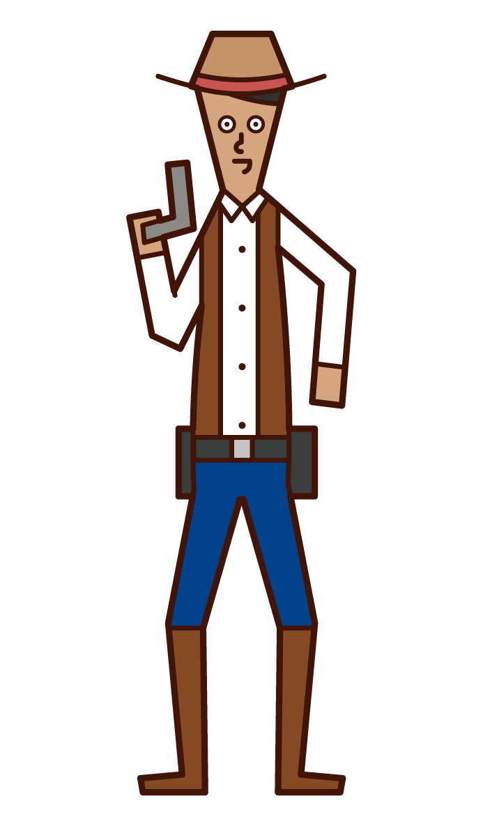Cowboy (male) illustration