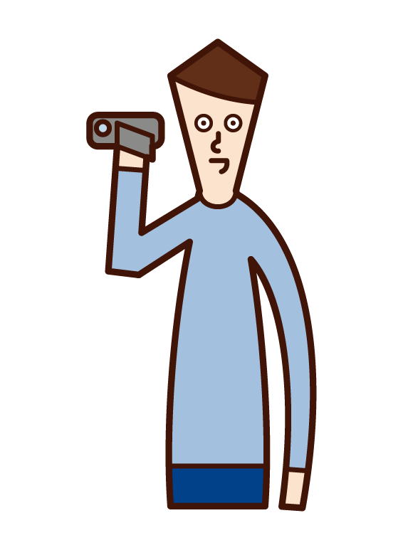 Illustration of a woman talking on a walkie-talkie