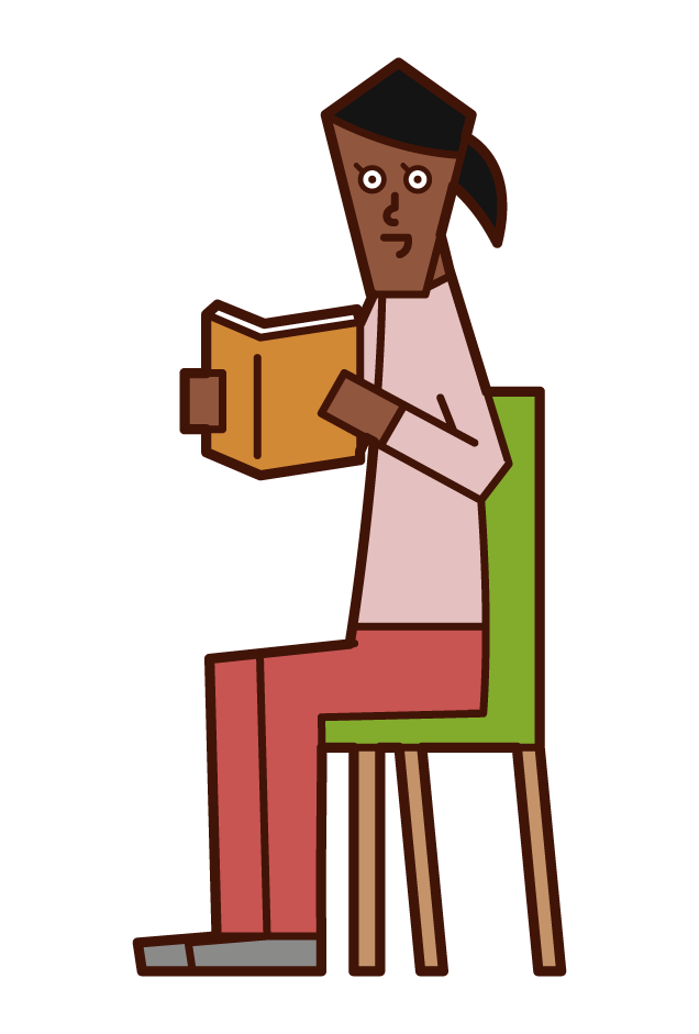 책을 읽는 사람 (여성)의 그림