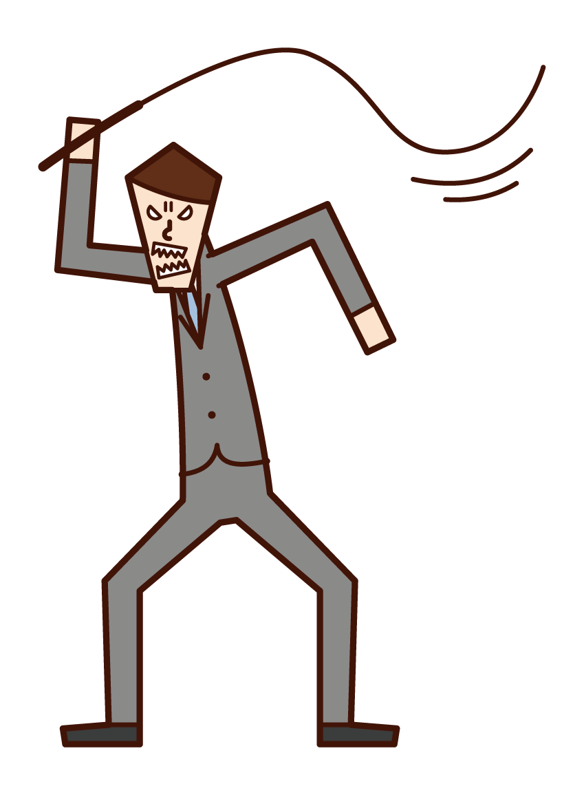 Illustration of a violent person (male)