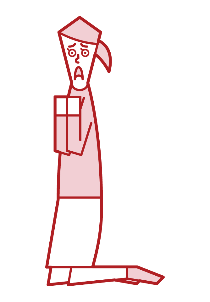 Illustration of a confessor (female)