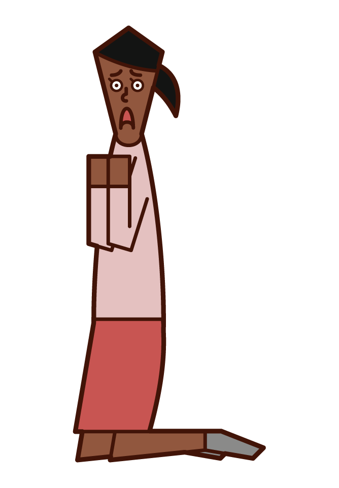 Illustration of a confessor (female)