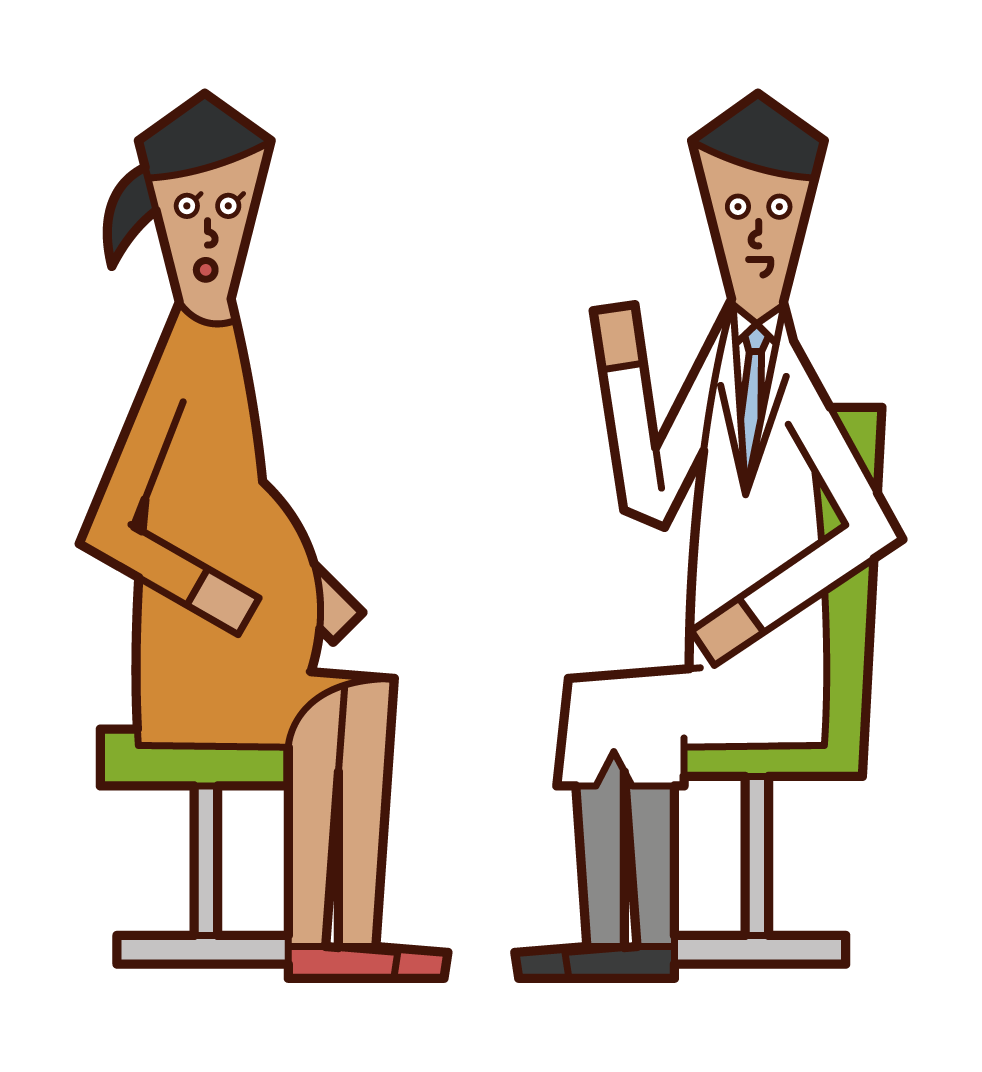 Obstetrician and gynecologist (male) illustration