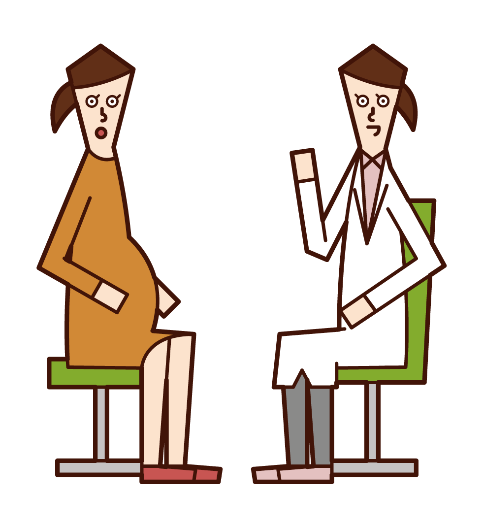 Obstetrician and gynecologist (female) illustration