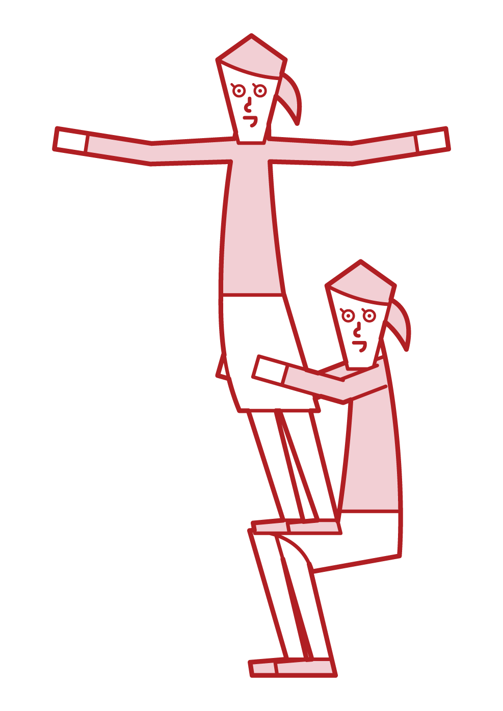 體操運動員（女性）的插圖
