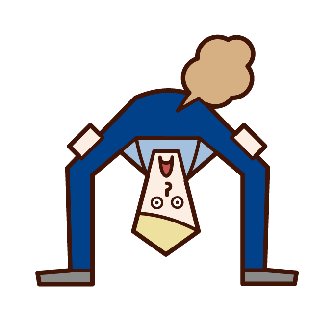 Illustration of a man who does farts