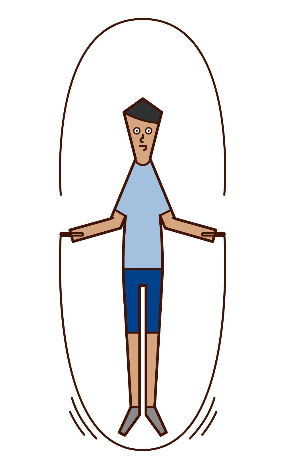 Illustration of a man jumping rope
