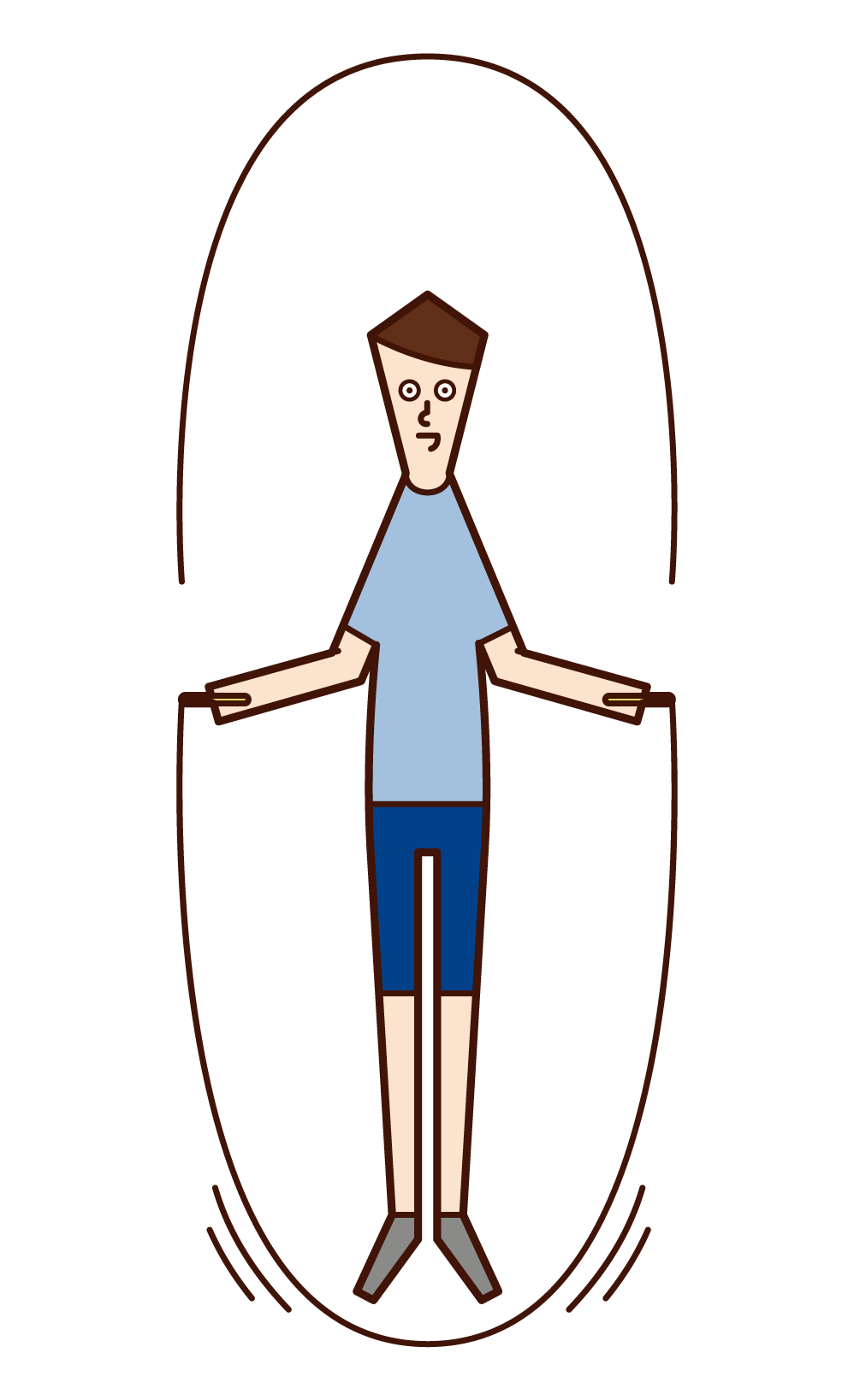 跳繩的人（男性）的插圖