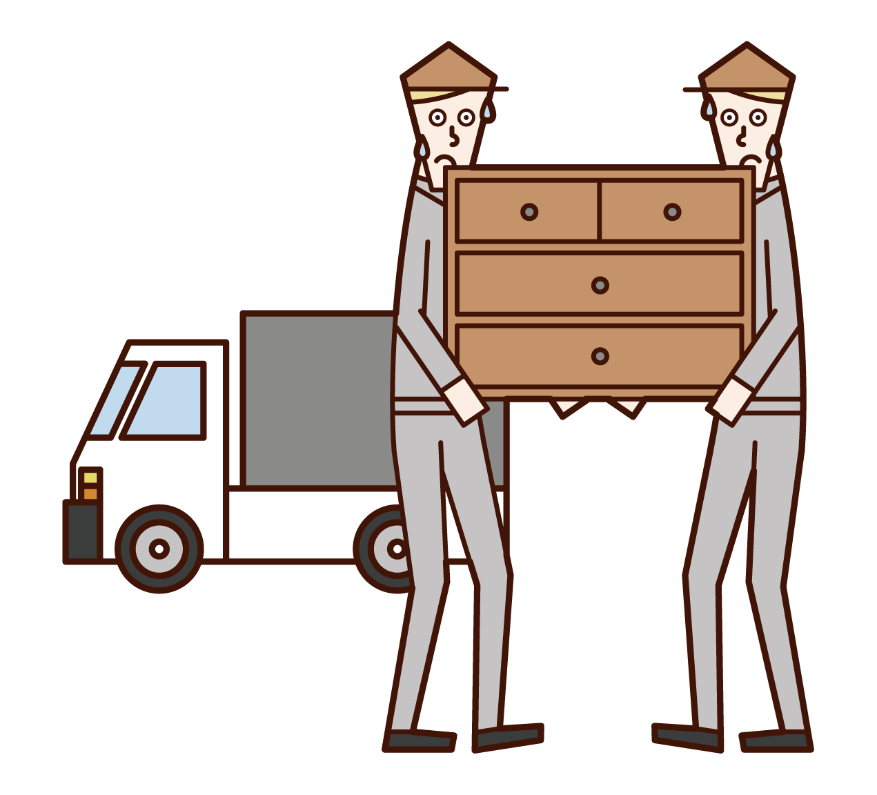 Illustration of a moving company (male)