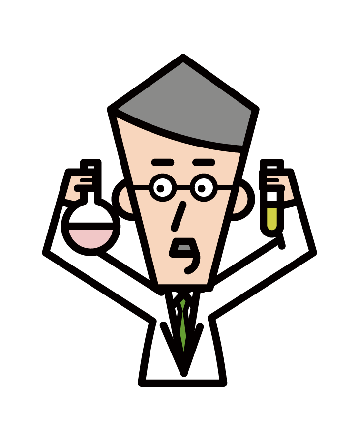 Illustration of a scientist (male)