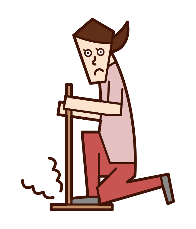 Illustration of a man who causes fire