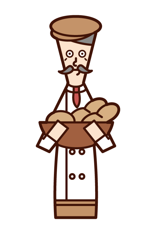 麵包師（男）插圖