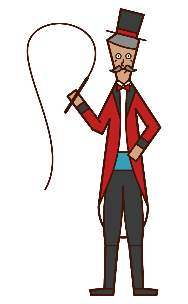 Illustration of a circus leader