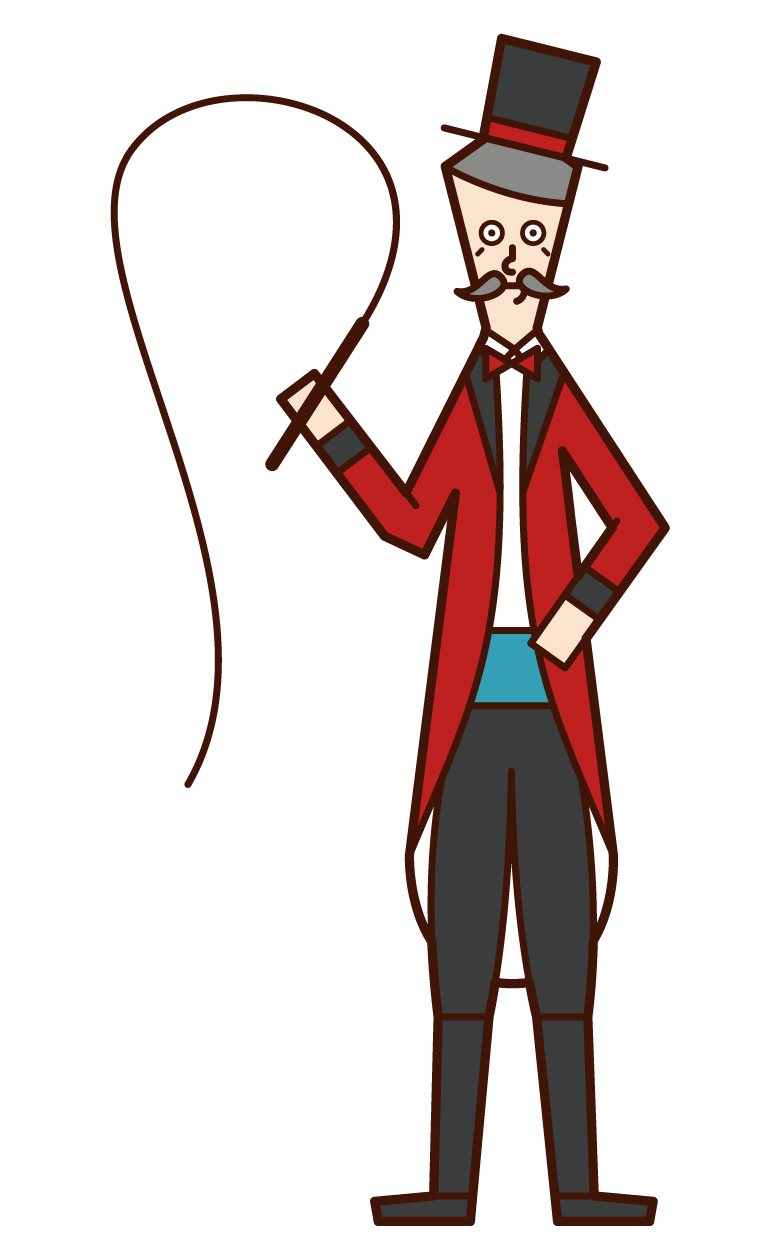 Illustration of a circus leader