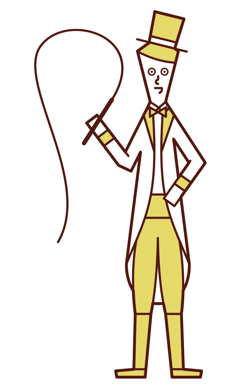Illustration of a circus leader (male)