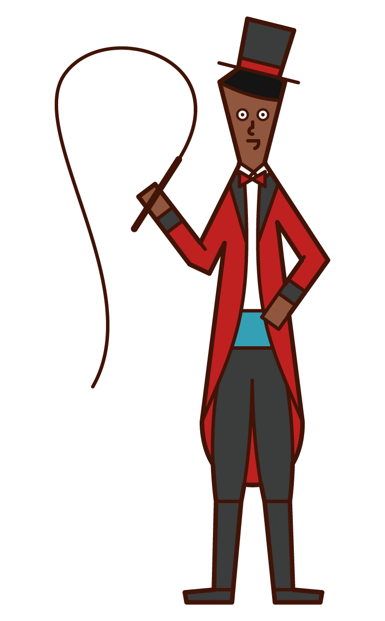Illustration of a circus leader (male)