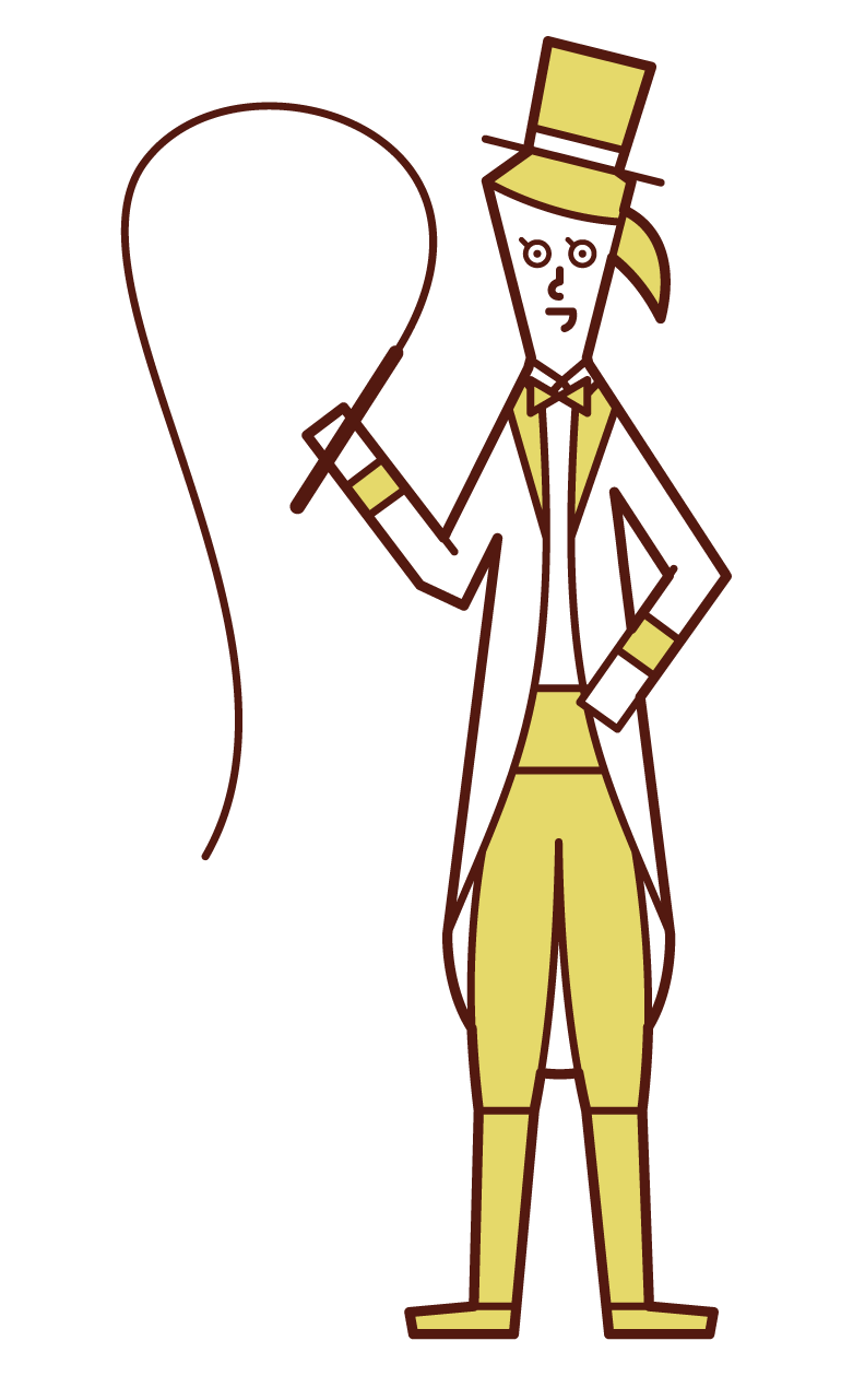 Illustration of a circus leader (female)