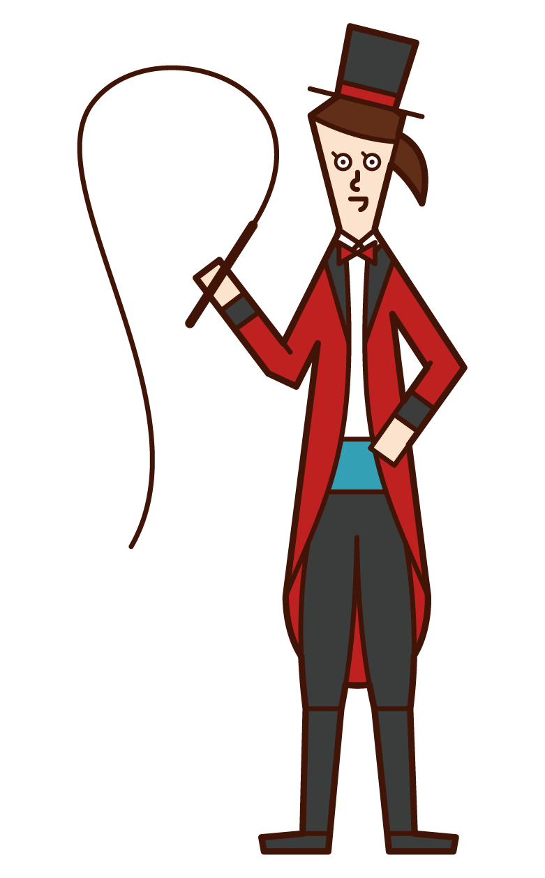 Illustration of a circus leader (female)