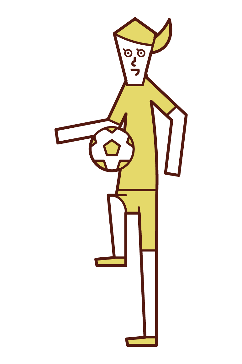 足球人（女性）的插圖