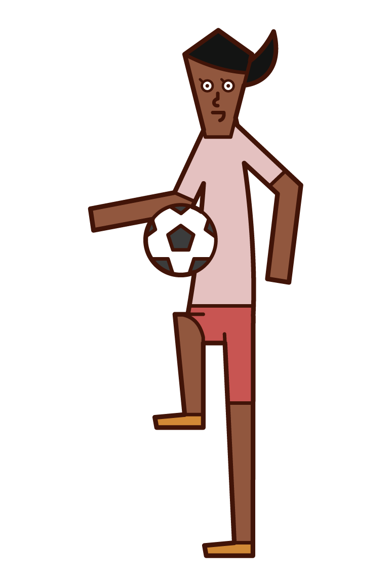 足球人（女性）的插圖