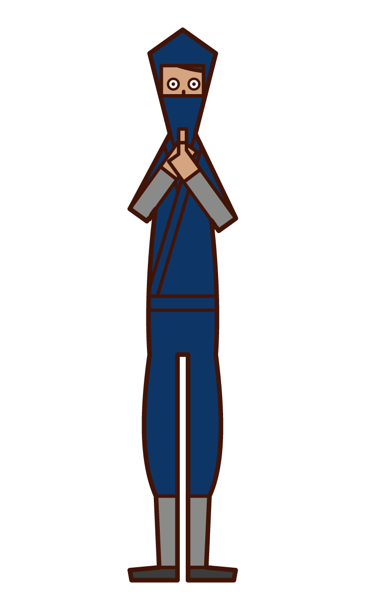 Illustration of a ninja (male)