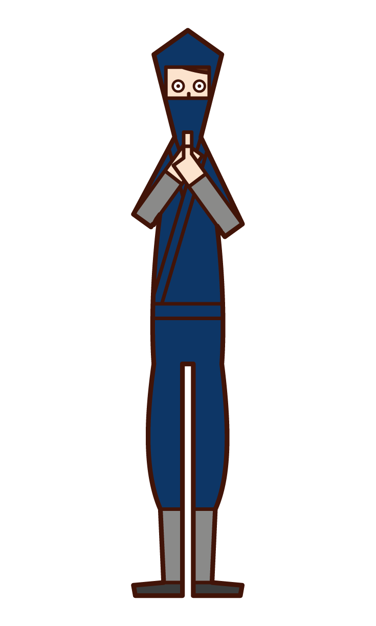 Illustration of a ninja (male)