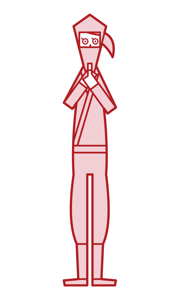 Illustration of a ninja (female)