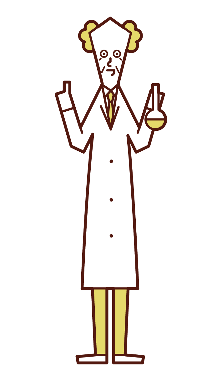 Illustration of a scientist (grandfather)