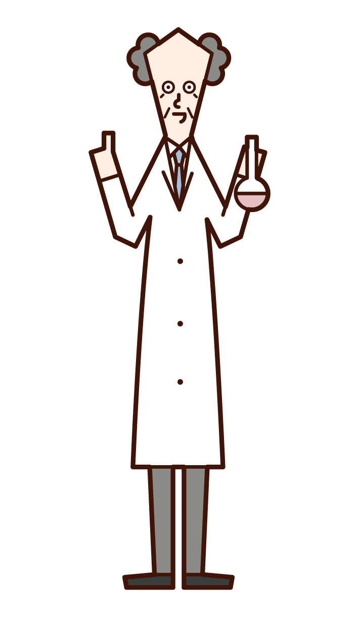 Illustration of a scientist (grandfather)