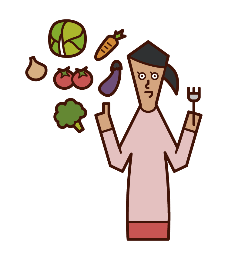 Vegetarian (female) illustration