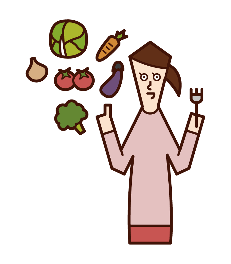 Vegetarian (female) illustration